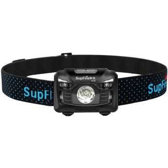 (Resigilat) Lanterna LED frontala Supfire HL06, 300 lm, 1200 mAh, IP44, senzor, lumina alba si rosie