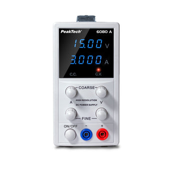 Sursa de laborator PeakTech 6080 A, 0-15V/0-3A DC