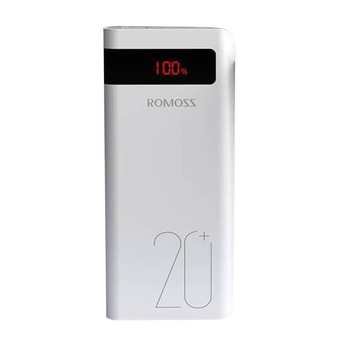 Baterie externă Romoss Sense 6PS+, 20000mAh, 74Wh, Alb