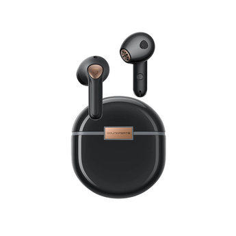 Casti wireless Soundpeats Air4 Lite, Bluetooth 5.3, USB-C, Negru