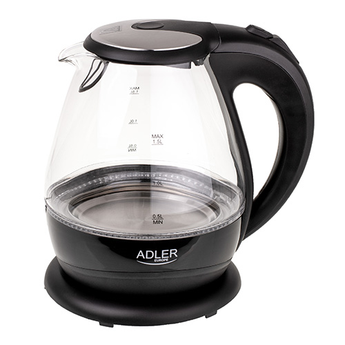 Fierbator electric apa Adler, Sticla, LED, 1.5l