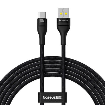 Cablu USB-A la USB-C Baseus Flash 2, 5A, 100W, 2m, Negru