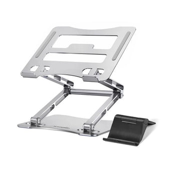 Suport din aluminiu Wozinsky WRS-CPY75DSS pentru laptop, cu suport telefon inclus, argintiu