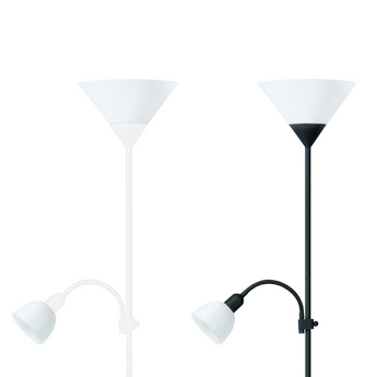 Lampa de podea Platinet PFLF066, E27 si E14, 180cm, alba