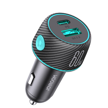 Incarcator auto Joyroom JR-CCN01, USB-C USB-A, 60W Negru
