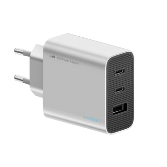 Incarcator de perete Cuktech 65W GaN 2xUSB-C 1xUSB-A, gri