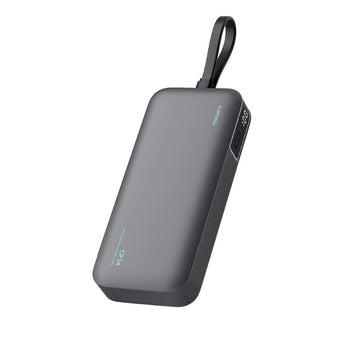 Baterie externa portabila Cuktech LPB200N cu cablu incorporat, 20000mAh, 40W, gri