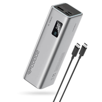 Baterie externa Cuktech CUKP200XGLGR, 20000mAh, 100W, 2 x USB-C 1 x USB-A, gri