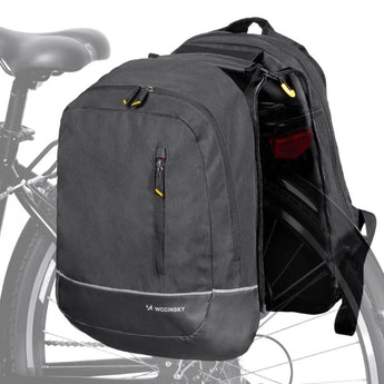Rucsac dublu pentru bicicleta Wozinsky WBB30BK, 2 in 1, 30l