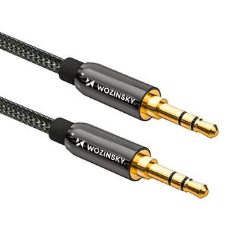 Cablu universal mini jack 3.5mm Wozinsky (Male-Male) 2m, negru