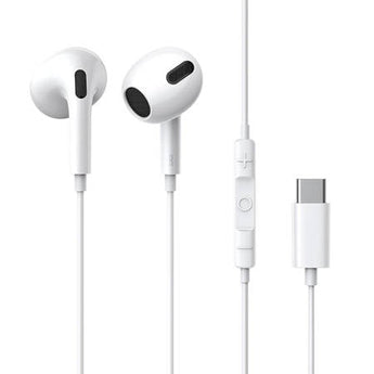 Casti audio cu fir Baseus C17 Encok, Alb