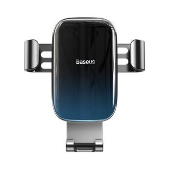 Suport auto gravitational pentru telefon Baseus Glaze, clema fixare pe grila aerisire, 4-6,5'', metalic, negru/albastru