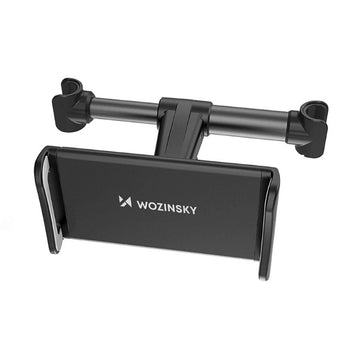 Suport auto tetiera pentru tableta/telefon Wozinsky 2 in 1 cu carlig, 4-11 inch, Negru (WTHBK2)