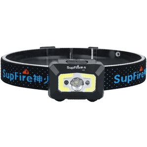 Lanterna LED frontala Supfire X30, 500 lm, 1500 mAh, IP44, senzor, lumina alba si rosie