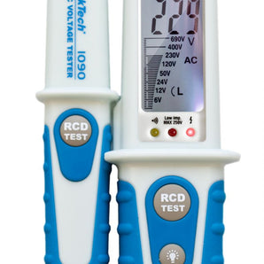 Tester retea electrica 12-690V Peaktech P1090 cu testare RCD și afișaj LCD