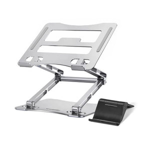 Suport din aluminiu Wozinsky WRS-CPY75DSS pentru laptop, cu suport telefon inclus, argintiu