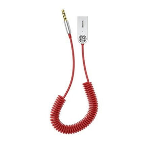(Resigilat) Adaptor audio 3.5mm la Bluetooth 5.0, Baseus USB Wireless adapter cable, Rosu