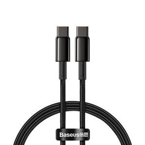 (Resigilat) Cablu USB-C la USB-C Baseus Tungsten, 100W, 1m